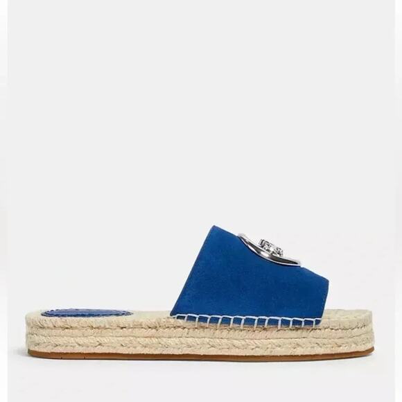 COACH Camille Espadrille Blue Size 7.5 NWOT - Picture 7 of 11